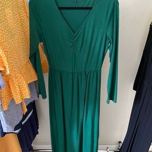 Long green dress